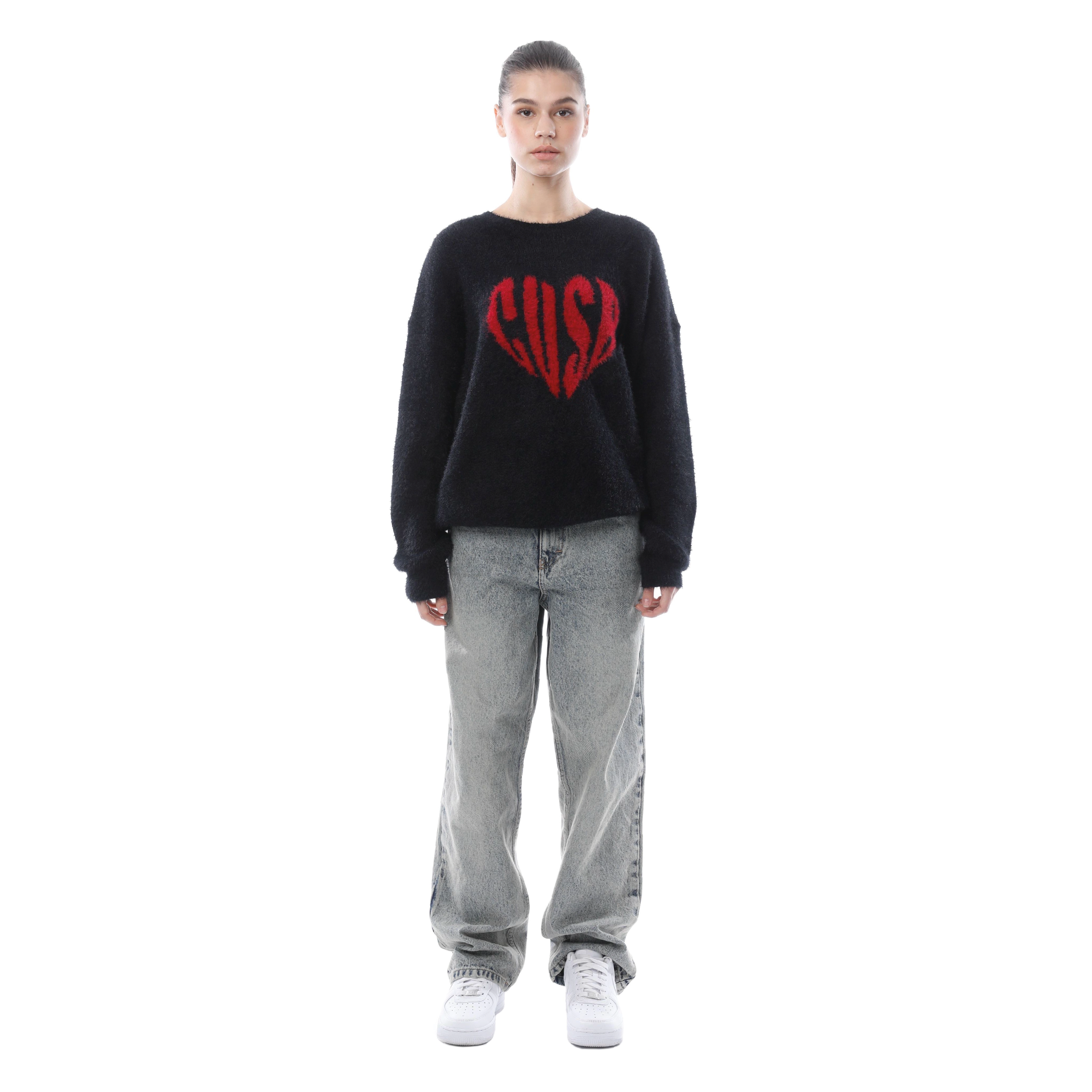 HEART MOHAIR BLACK