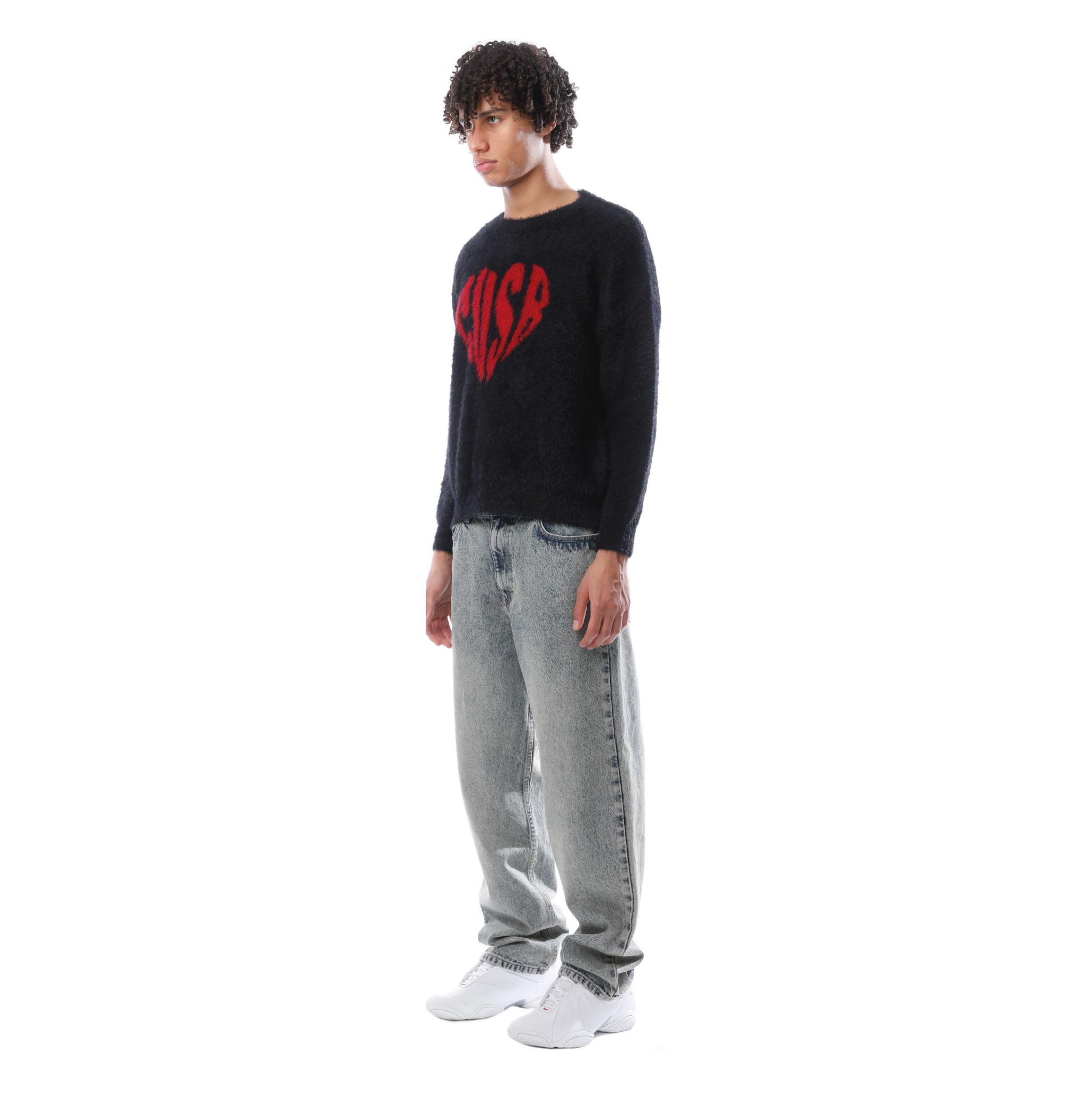 HEART MOHAIR BLACK