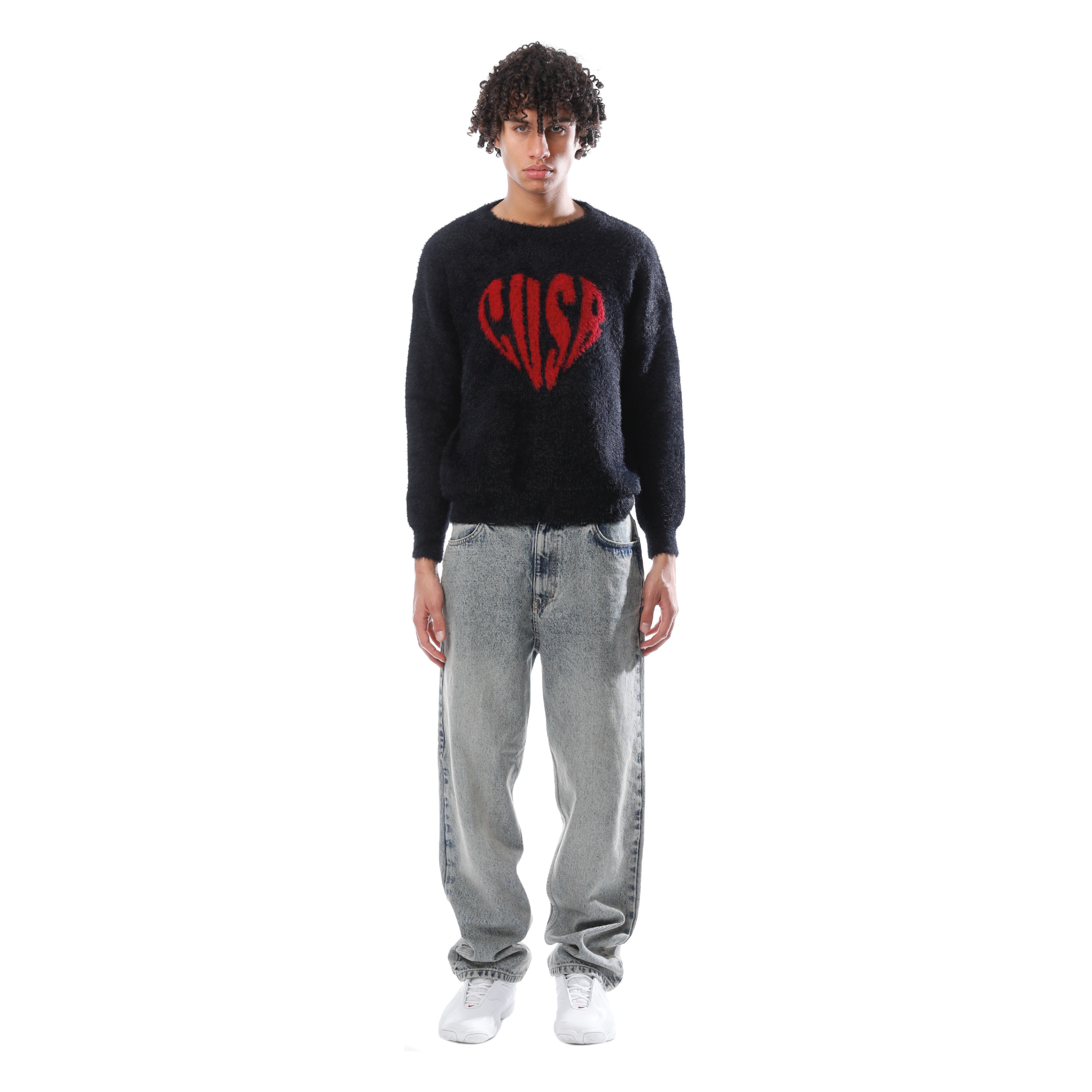 HEART MOHAIR BLACK