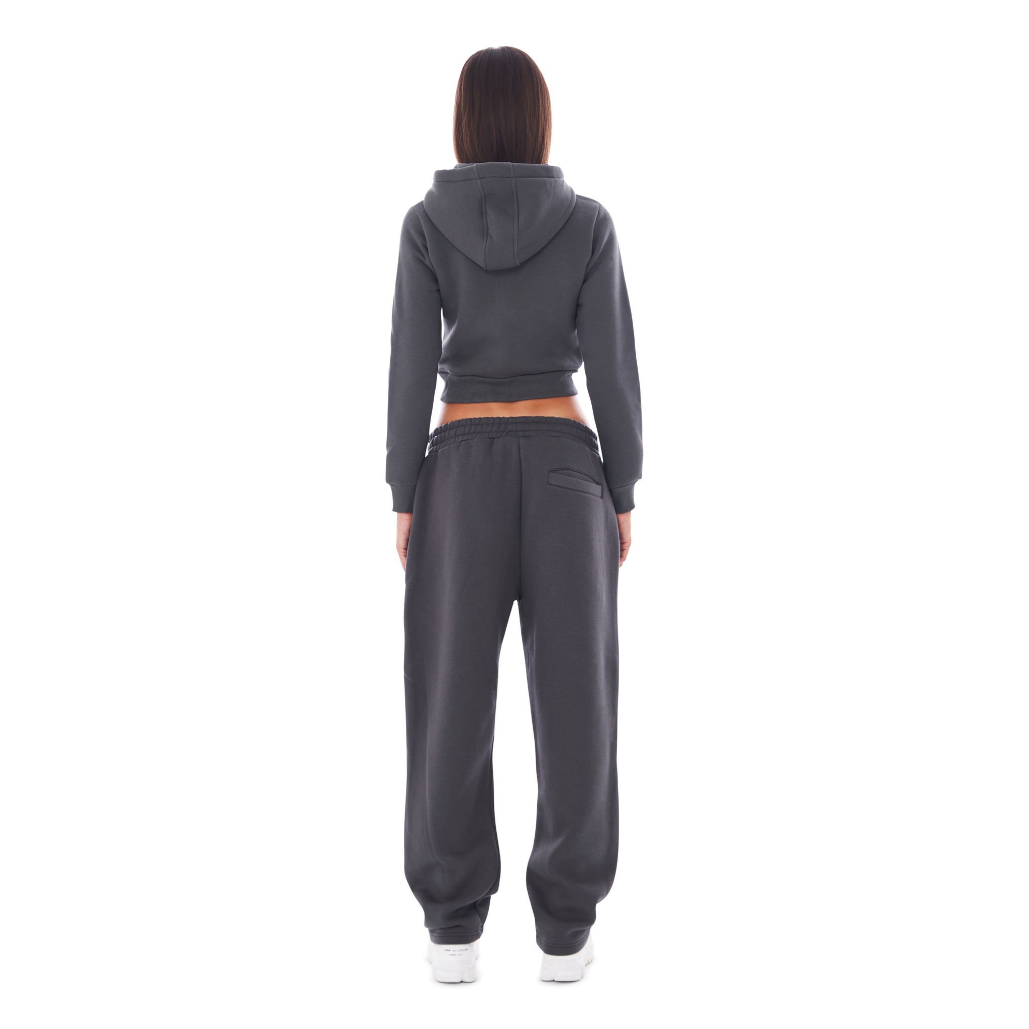 CROPPED ZIP UP ANTHRAZIT